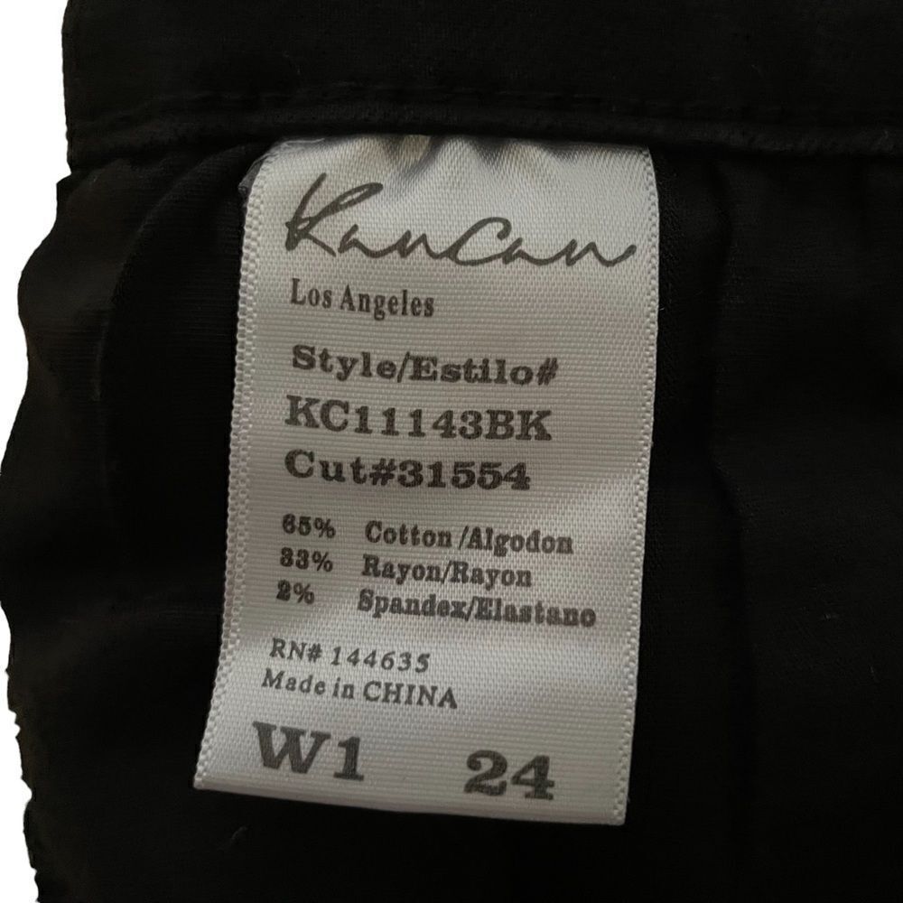 KanCan ~ Black Denim Cut off Shorts ~ size 24 - Picture 6 of 9